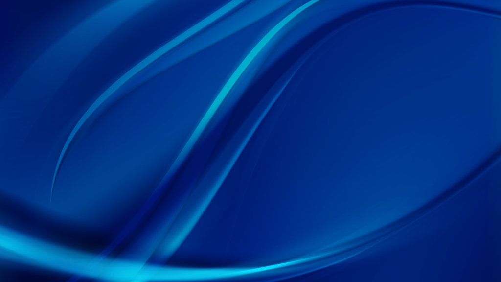 A blue abstract background. Light and dark blue curved lines resemble waves.